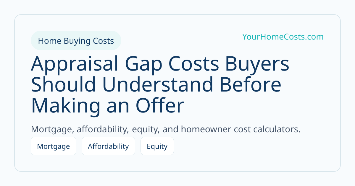 Appraisal Gap Costs Buyers Should Understand Before Making an Offer article visual